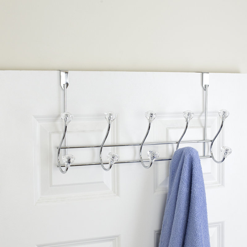 Home Basics 5 Hooks Over Door Crystal Coat Rack & Reviews Wayfair